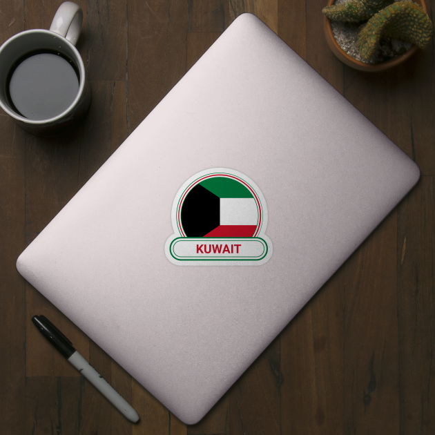 Kuwait Country Badge - Kuwait Flag by Yesteeyear